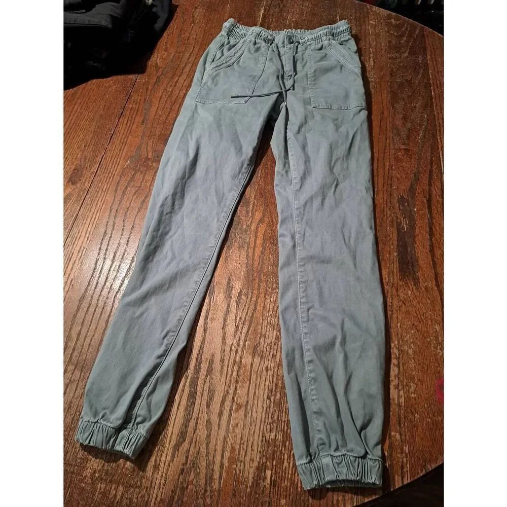 American Eagle Stretch Women’s Pants Sz 2 Gray Jogger Style Drawstring Waist
